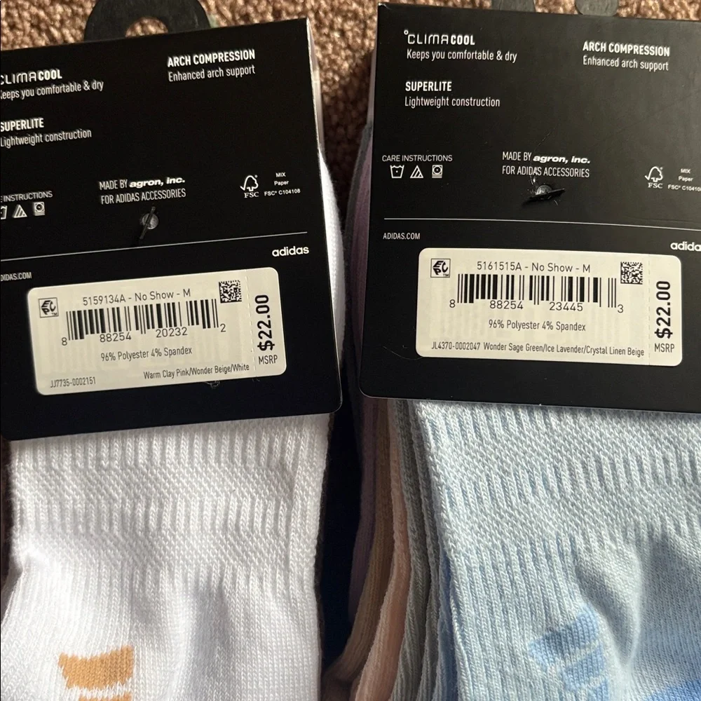 Adidas Women's No-Show set of 12 no show socks NWT